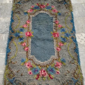 Vintage Beautiful Swedish Scandinavian Soft Rug,Stunning Fluffy Rug 3x5 ft