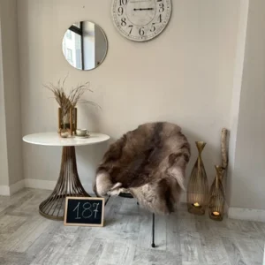 Exclusive Reindeer Hide Skin 120x105 cm Scandinavian Rug Prime Quality Natural