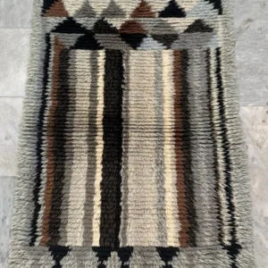 Vintage Beautiful Swedish Scandinavian Soft Rug,Stunning Fluffy Rug 3x4 ft