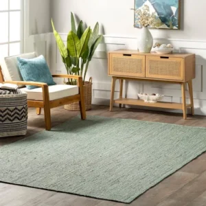 Rug Carpet Sea Green Braided Rectangle Runners Farmhouse Area Rug Living Room