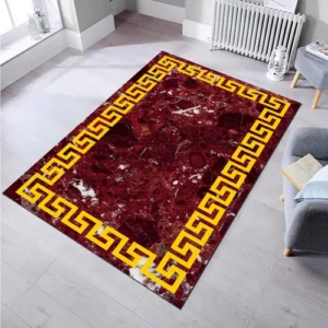 Claret Red Marble Rug, Marble Decor, Luxury Rug, Decorative Rug, Room Rug, Custo