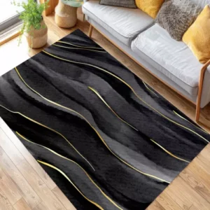 Modern Area Rug, Abstract Floor Mat, Luxury Home Decor, Living Room Rug,