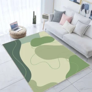 Modern Rug, Green Carpet, Abstract Rug, Minimalist Decor, Living Room Mat,Nature