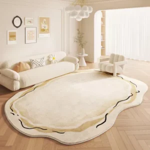 Minimalist Room Irregular Bedroom Decor Plush Carpet Fluffy Soft Rug Floor Mat