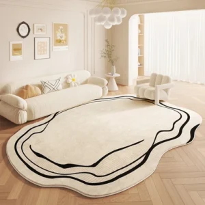 Minimalist Room Irregular Bedroom Decor Plush Carpet Fluffy Soft Rug Floor Mat